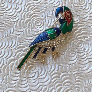 ⬇️Vintage parrot brooch/pin *Rare Find!!